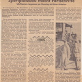 Sportplatzbau Zeitungsartikel 1965